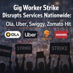 Gig worker strike disrupts Ola, Uber, Swiggy, and Zomato services.