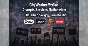 Gig worker strike disrupts Ola, Uber, Swiggy, and Zomato services.