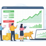 Stock market trading screen showing Nifty 50 index movement with gainers and losers data