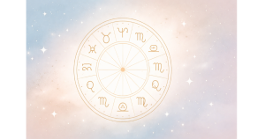 Daily horoscope illustration showing zodiac symbols arranged in a calm cosmic background, representing astrology predictions for 9 February 2026.