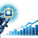 Stock market screen showing rising share prices of AI infrastructure companies.