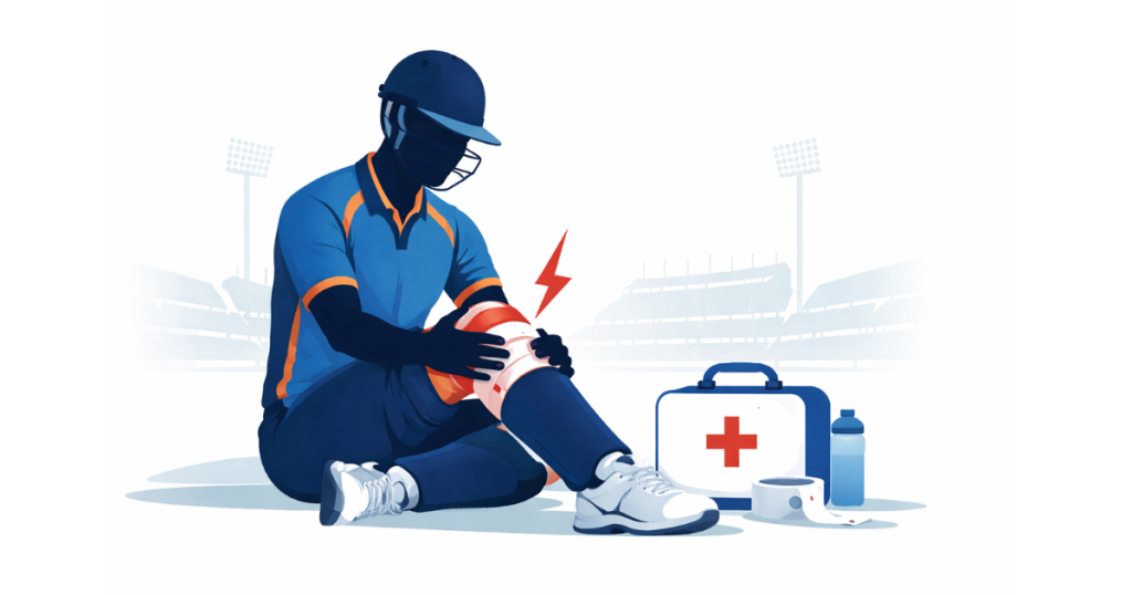 Indian cricket players training during a practice session ahead of the T20 World Cup as medical staff monitor fitness and injury updates.